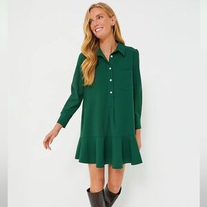 TUCKERNUCK Hunter Green Crepe Callahan Dress